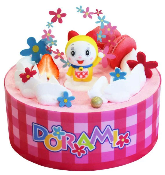 Dorami With Flower Fresh Cake - HCM ONLY