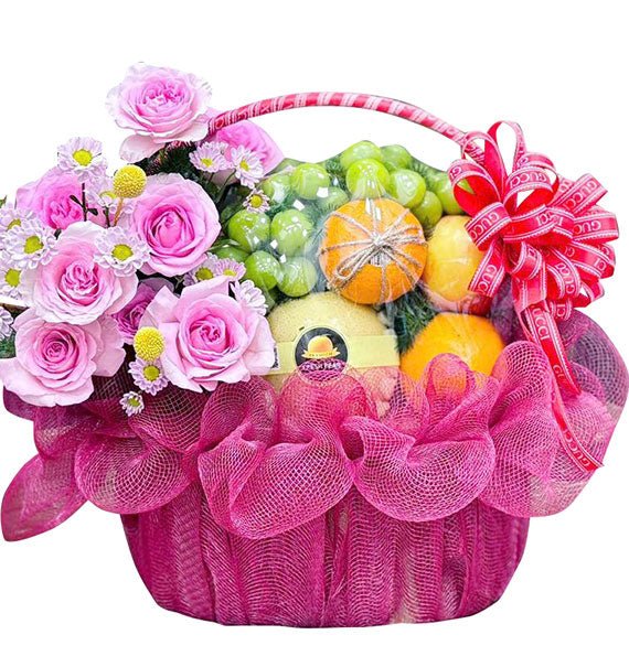 Fruit and Flower Basket For Valentine