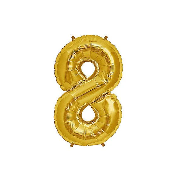 Gold Number Foil Balloons - Image 10