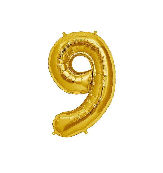 Gold Number Foil Balloons - Image 11