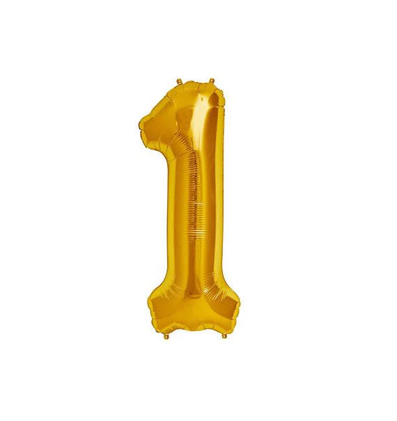 Gold Number Foil Balloons - Image 3