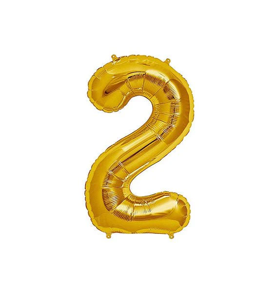 Gold Number Foil Balloons - Image 4
