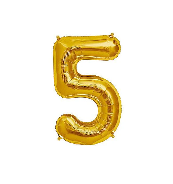 Gold Number Foil Balloons - Image 7