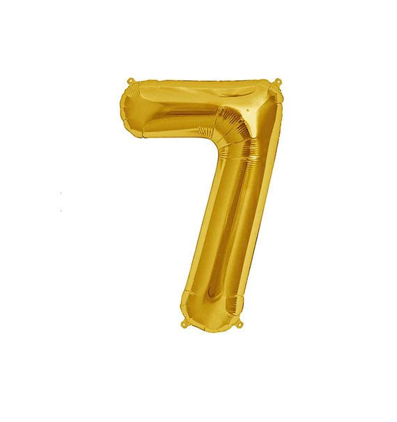 Gold Number Foil Balloons - Image 9