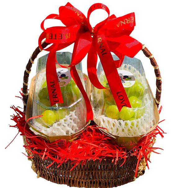 Peony Grape Basket For Valentine - HCM ONLY