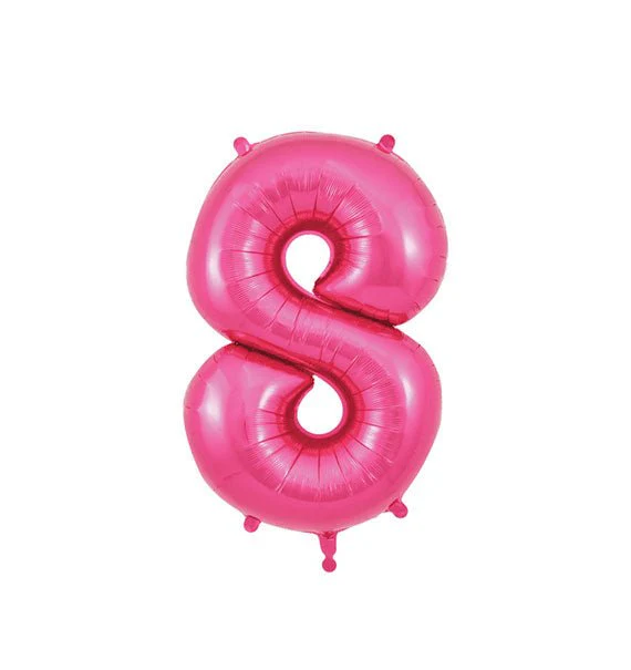 Pink Number Foil Balloons - Image 10