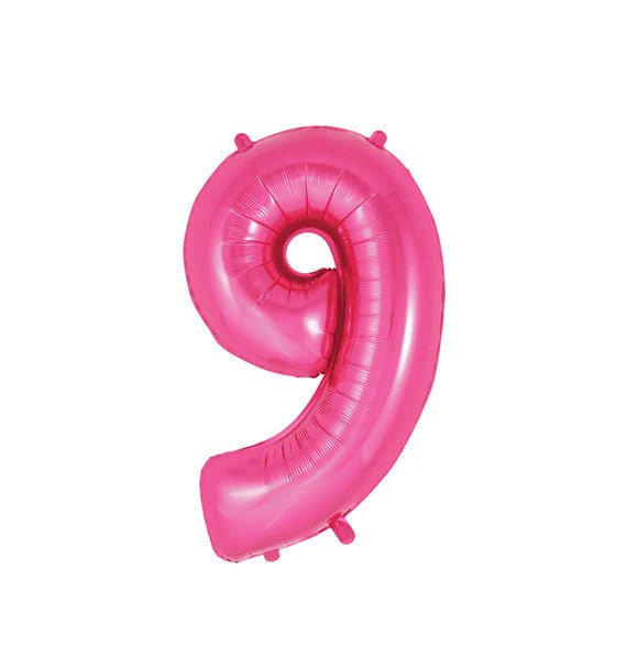 Pink Number Foil Balloons - Image 11