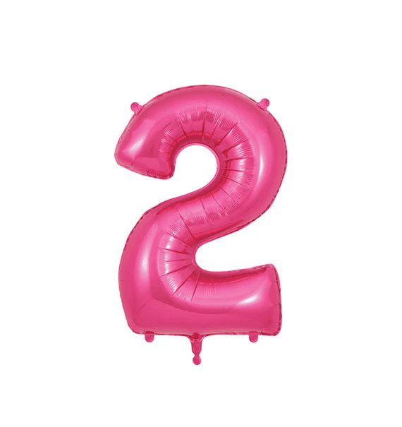 Pink Number Foil Balloons - Image 4