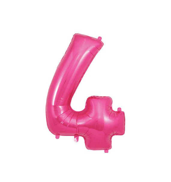 Pink Number Foil Balloons - Image 6