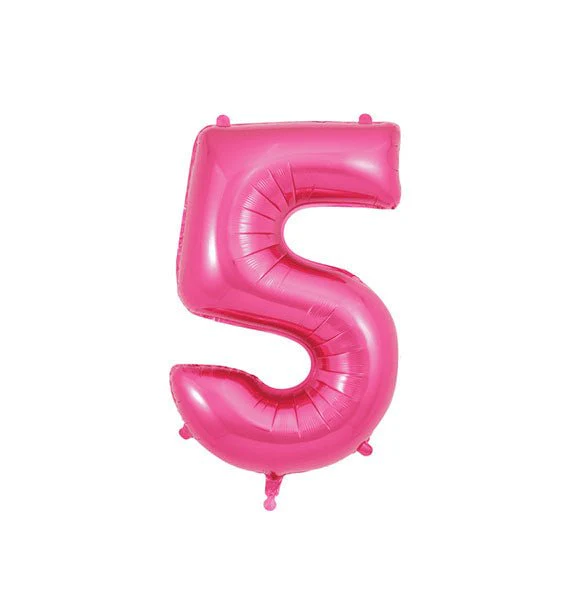 Pink Number Foil Balloons - Image 7