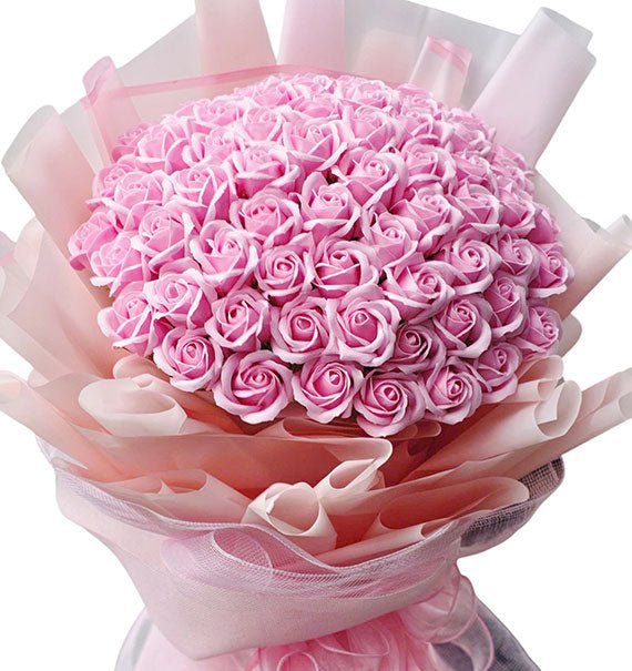 Pink Waxed Roses Bouquet For Women’s Day