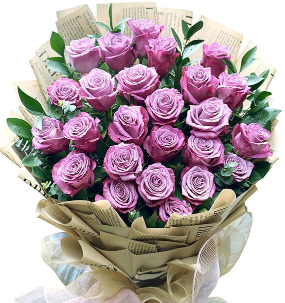 Purple Ecuador Rose Bouquet (Pre-Order)