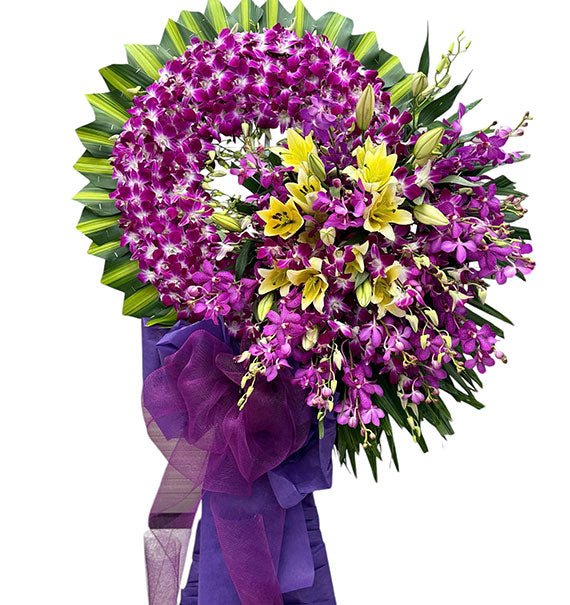 Purple Orchid Wreath