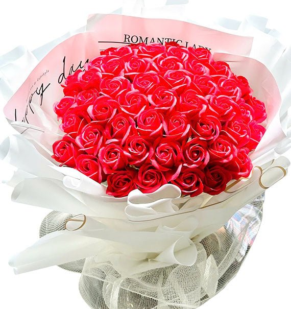 Red Waxed Roses Bouquet For Women’s Day