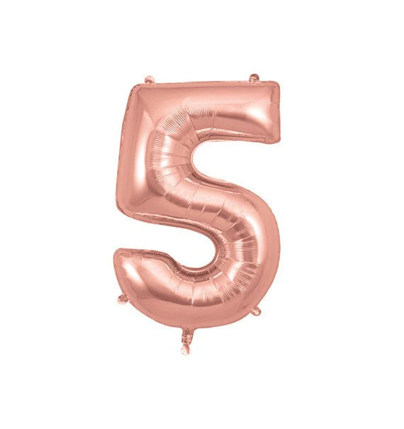Rose Gold Number Foil Balloons - Image 7