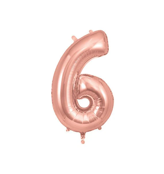 Rose Gold Number Foil Balloons - Image 8